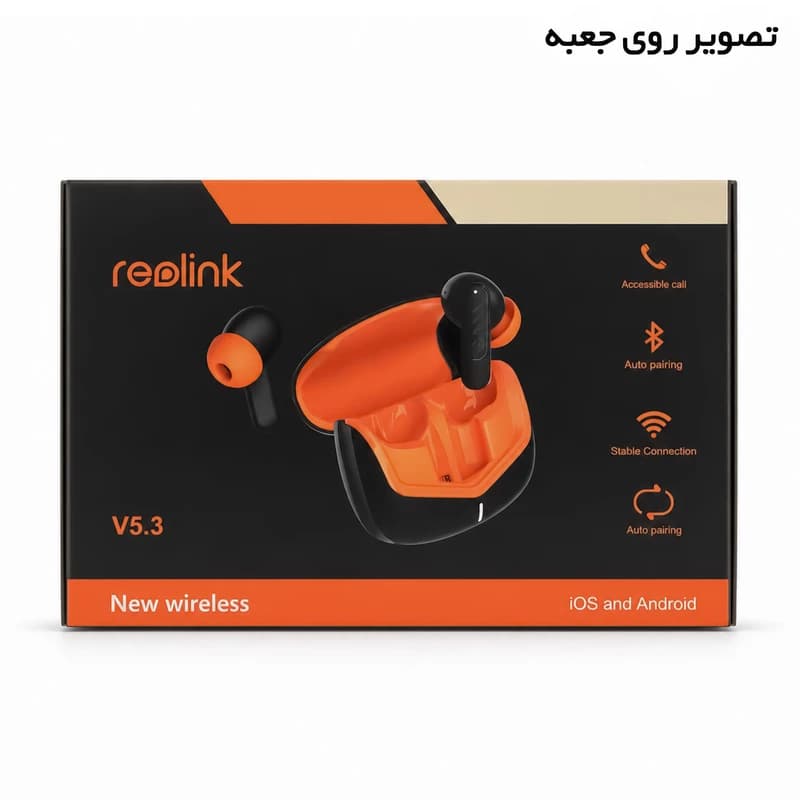 هدفون بلوتوثی ریولینک RV-25 با نویز کنسلینگ فعال (ANC) مشکی — تصویر ۵