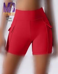 شورتک ورزشی زنانه MBFITNESS کد ۶۶۹۵۵ | شورتک جیب‌دار لاکرا | گالری سنجاقک — تصویر ۴