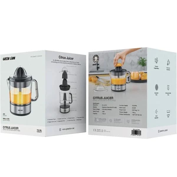 آب مرکبات گیری گرین لاین مدل GNCTJUR700BK 700mL مشکی — تصویر ۴