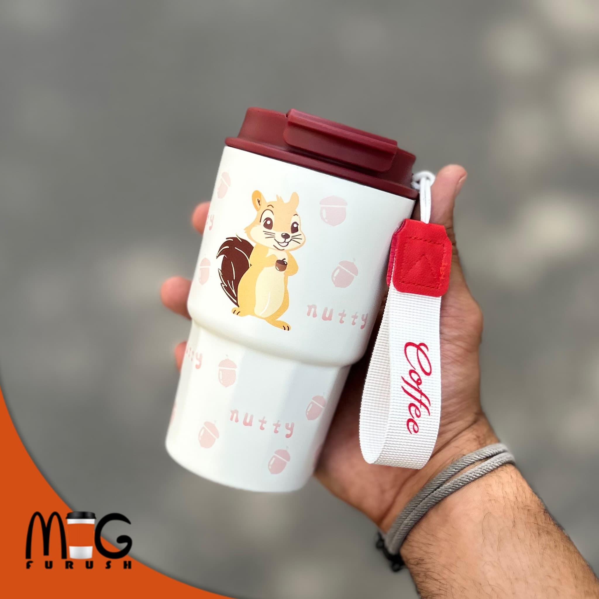 تراول ماگ بنددار کافی coffee طرح حیوانات — تصویر ۴