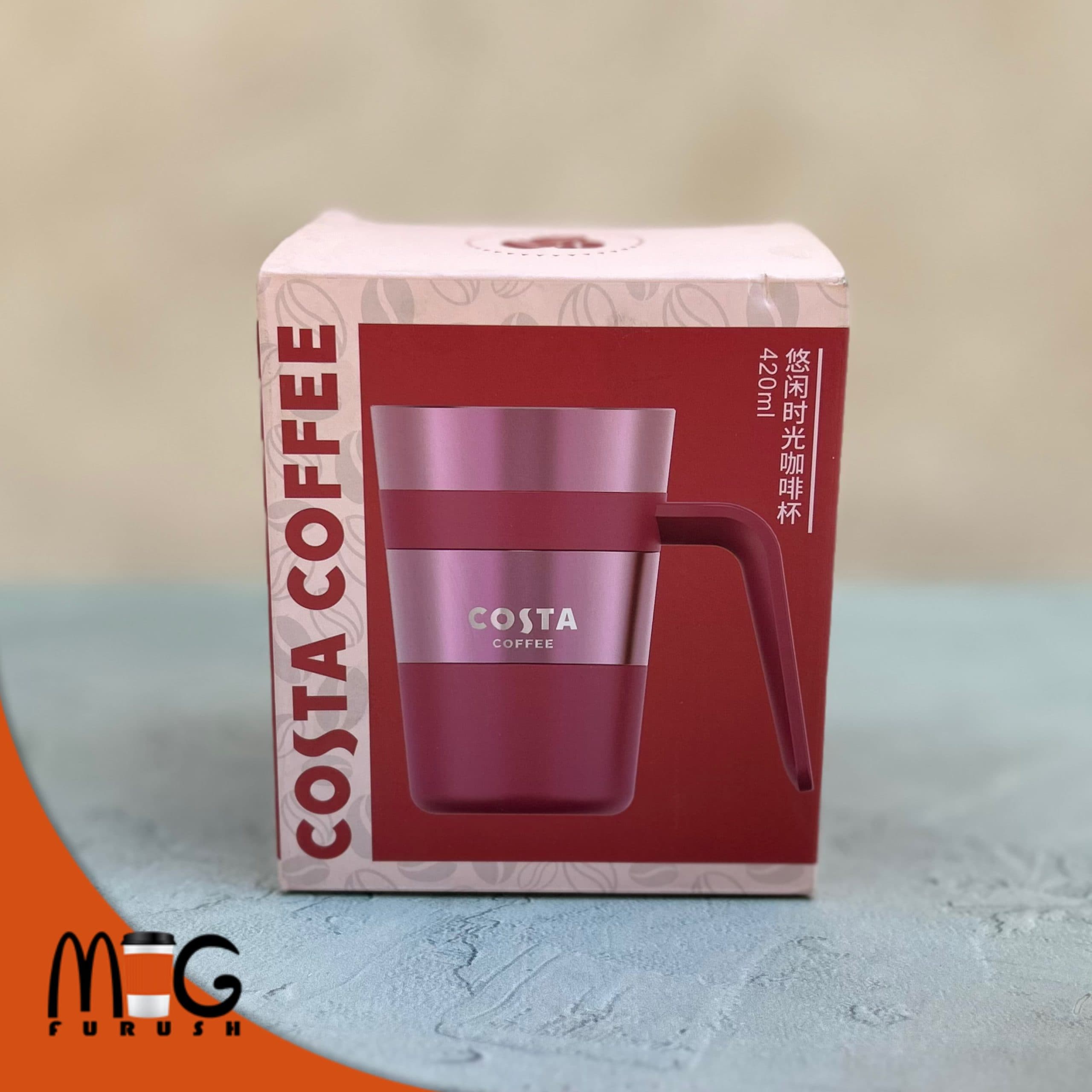 تراول ماگ دسته دار زرشکی برند کاستا کافی costa coffee — تصویر ۸