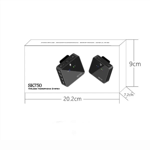 میکروفن بی سیم مدل SK750 wireless microphone بسته 2 عددی — تصویر ۱۰