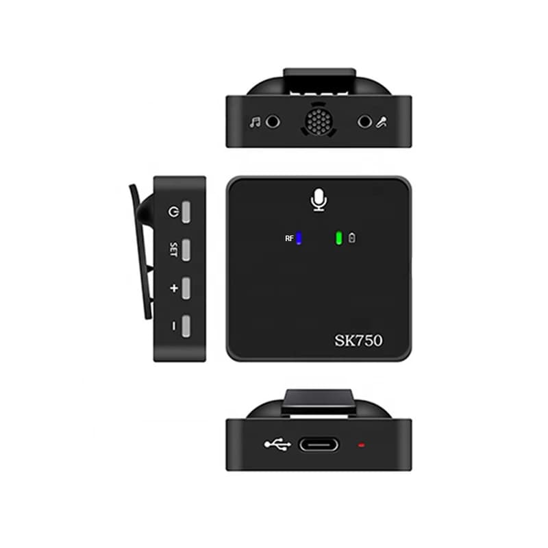 میکروفن بی سیم مدل SK750 wireless microphone بسته 2 عددی — تصویر ۱۱