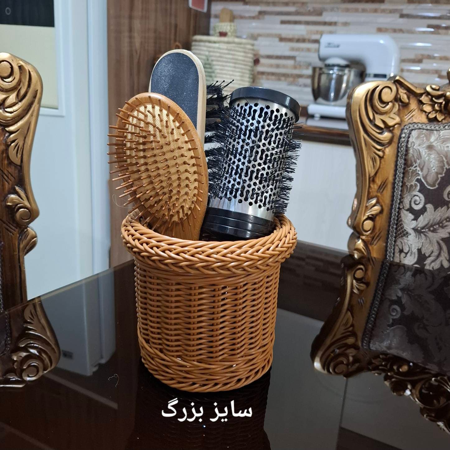 سبد نظم دهنده سایز بزرگ مخصوص قاشق و چنگال و شانه و برس — تصویر ۴
