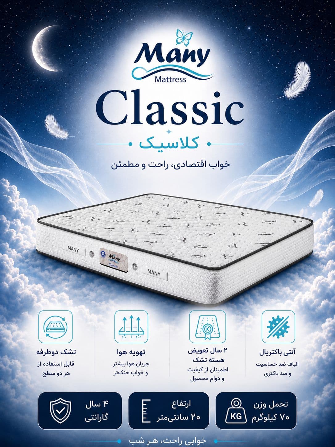 تشک مانی مدل کلاسیک (CLASIC) — تصویر ۲