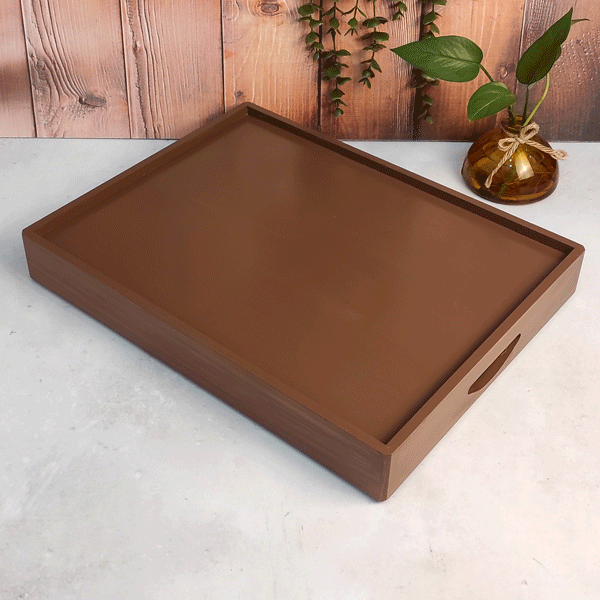 سینی چوبی رزینی دستساز طرح گلرخ30*40 — تصویر ۱۱
