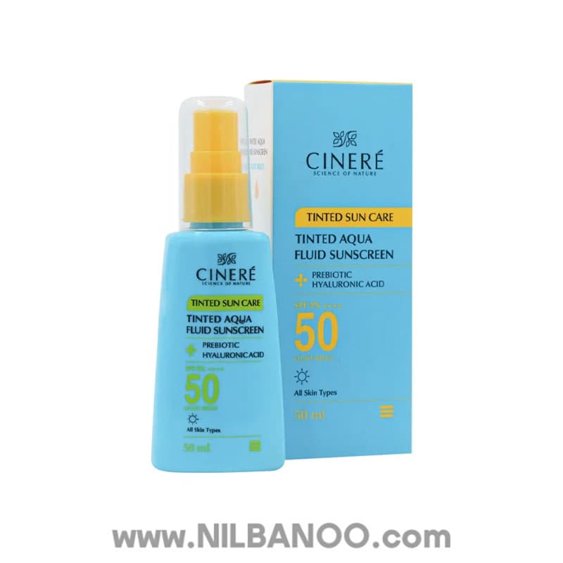 کرم ضد آفتاب فلوئید SPF50 بژ روشن سینره — تصویر ۲