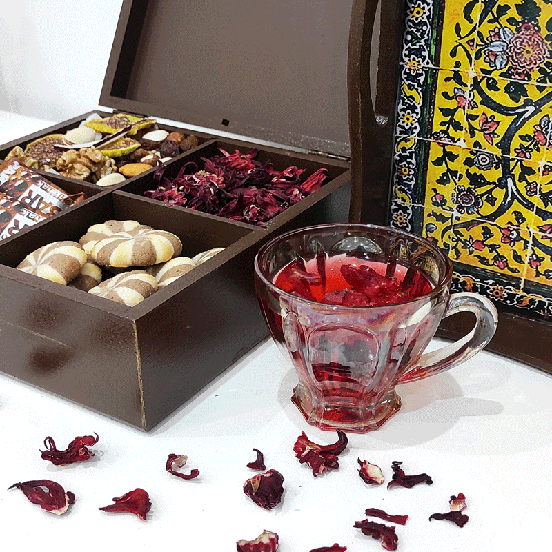 ست سینی و جعبه پذیرایی طرح سنتی کدgh3020 — تصویر ۴
