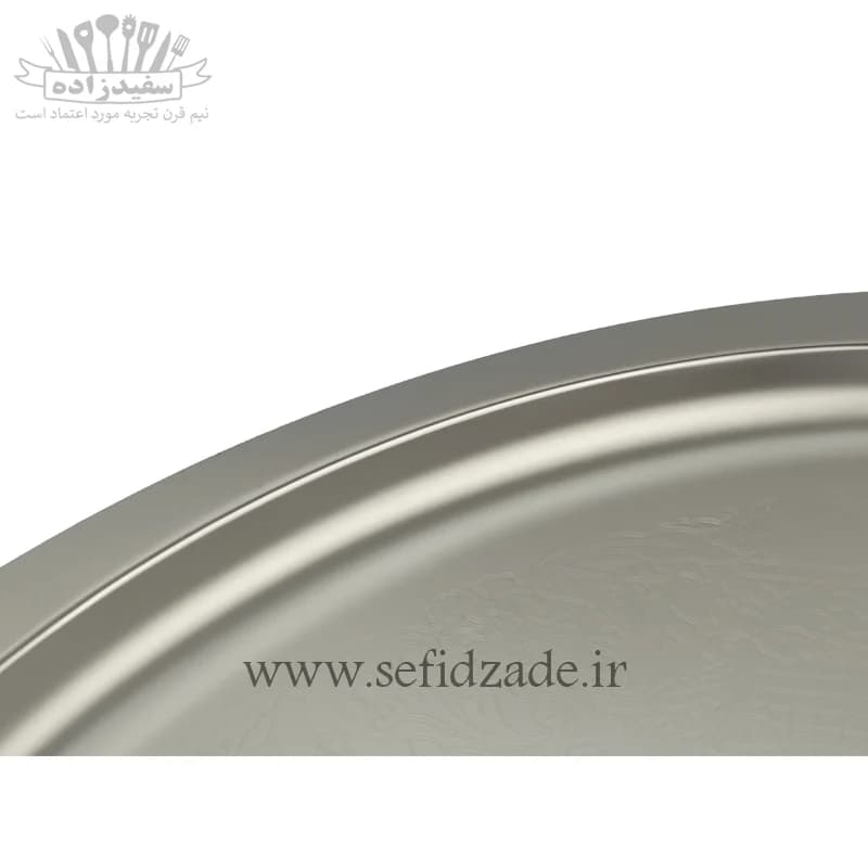 سینی پذیرایی استیل بیضی سلینا مدل موج کد 9241 — تصویر ۲