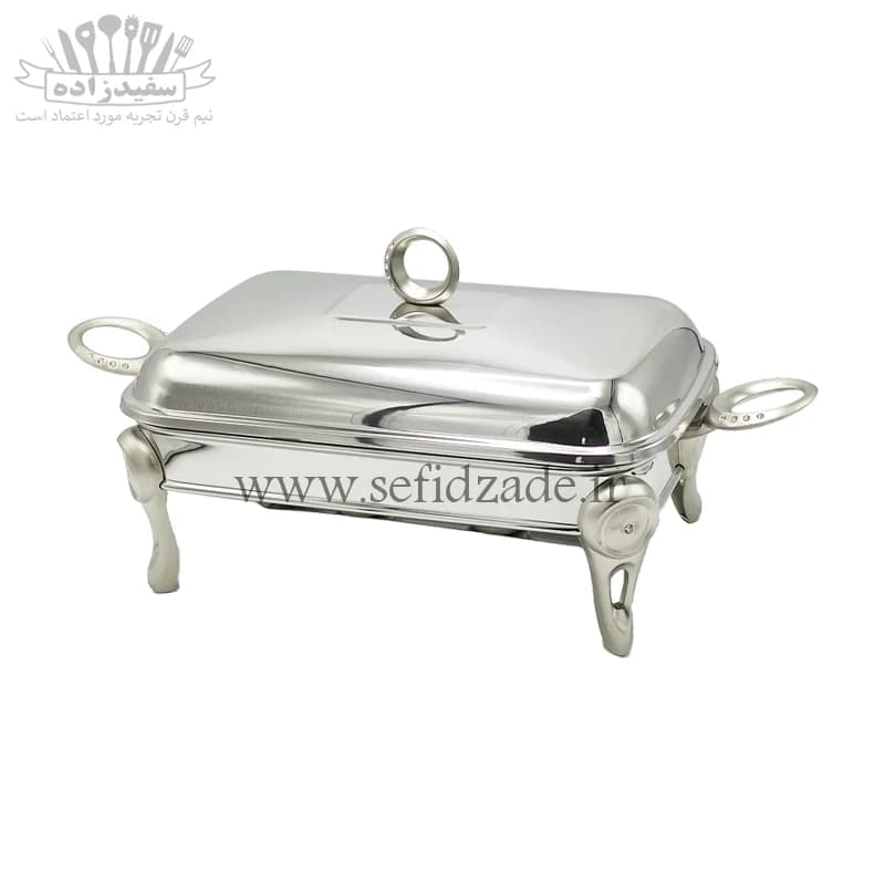 سوفله خوری استیل سلینا مدل نگین سایز متوسط 93513 — تصویر ۵