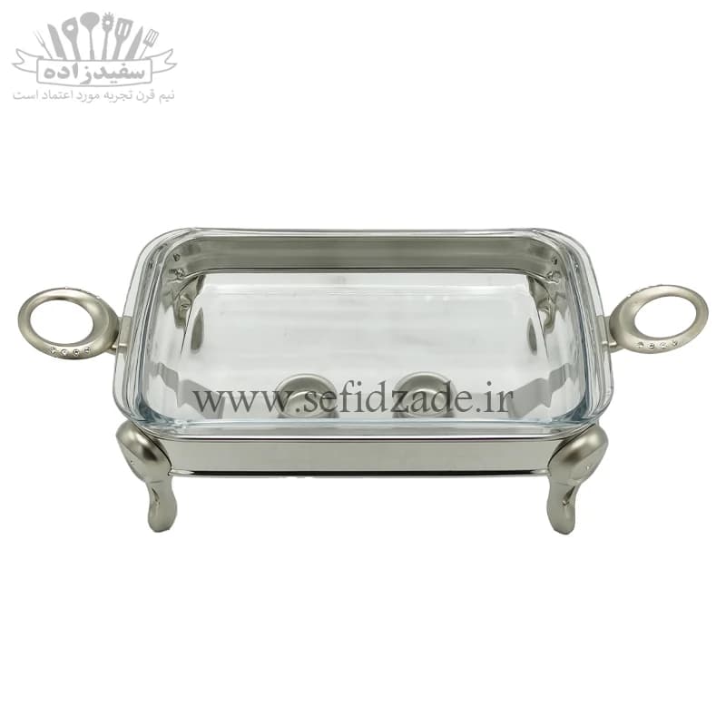 سوفله خوری استیل سلینا مدل نگین سایز کوچک 93512 — تصویر ۲