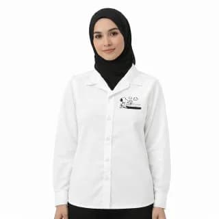 شومیز تترون زنانه طرح اسنوپی رنگ سفید