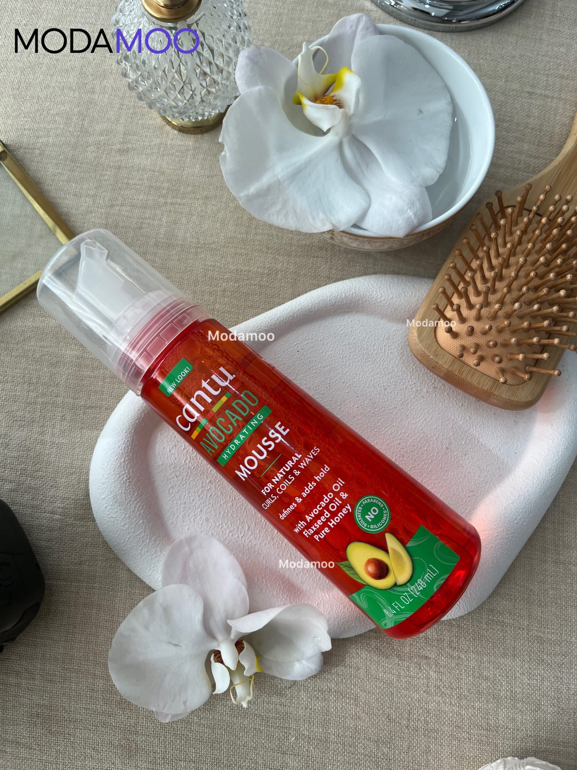 موس مو آبرسان و حالت دهنده ی آووکادو کنتو CantuAvocado Hydrating Styling Mousse — تصویر ۷