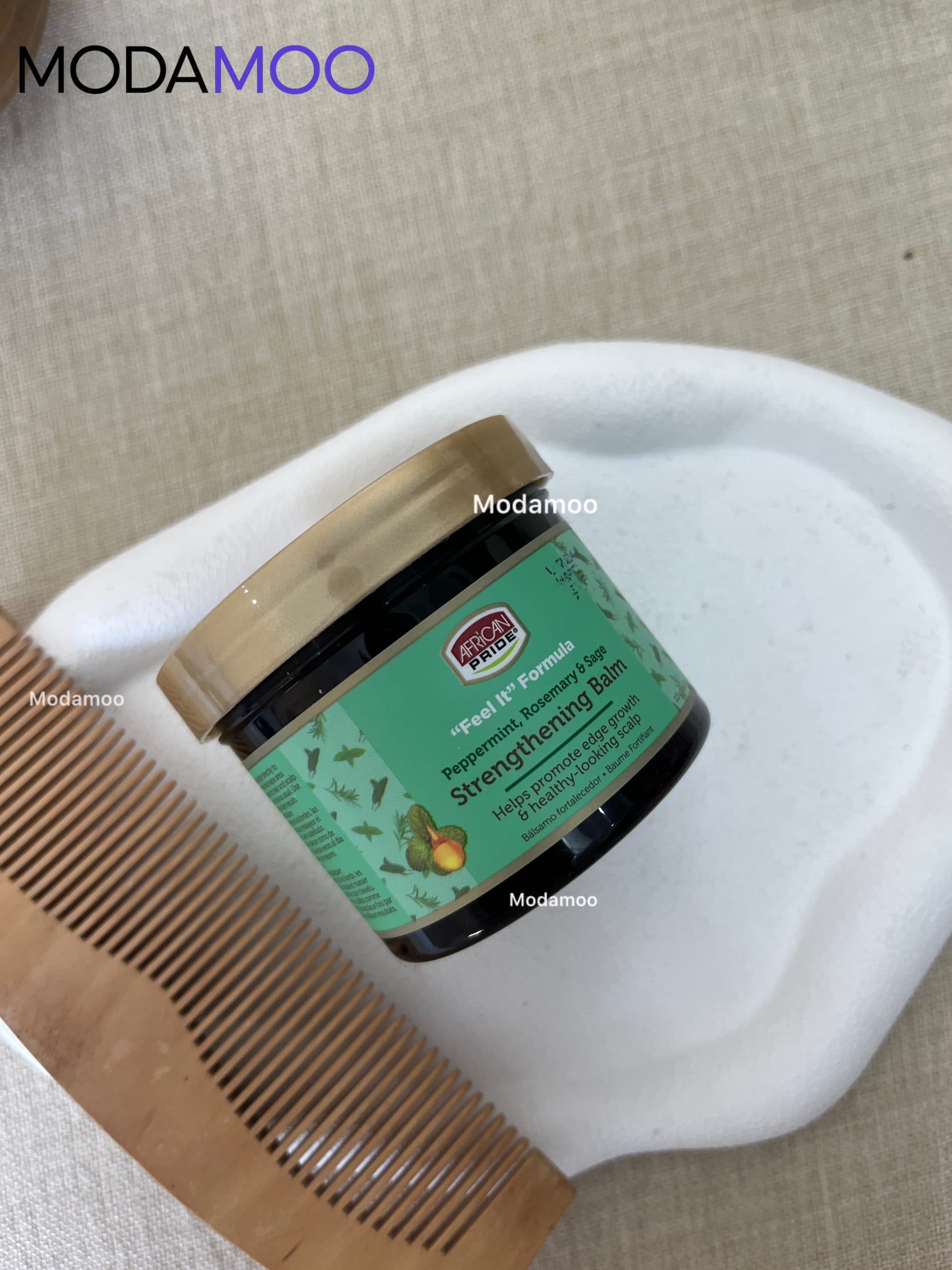 بالم ضد مو خوره و ضد ریزش رزماری افریکن پراید African Pride Peppermint, Rosemary & Sage Strengthening Balm — تصویر ۷