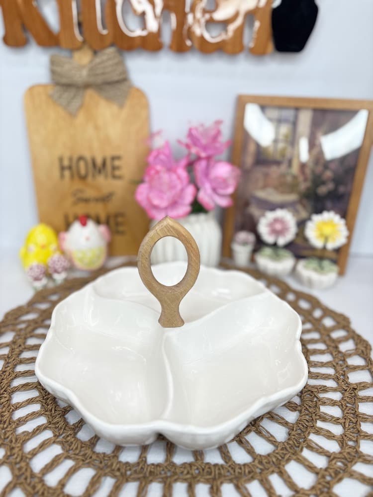 اردور خوری سرامیکی دسته چوبی طرح موج — تصویر ۵