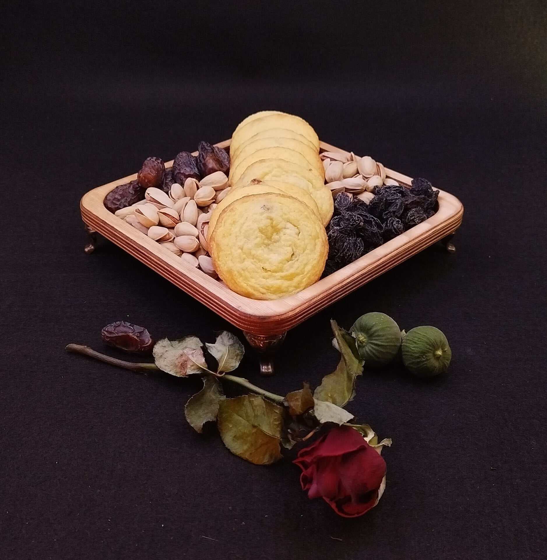 سینی مربع پذیرایی پایه فلزی 509 — تصویر ۴