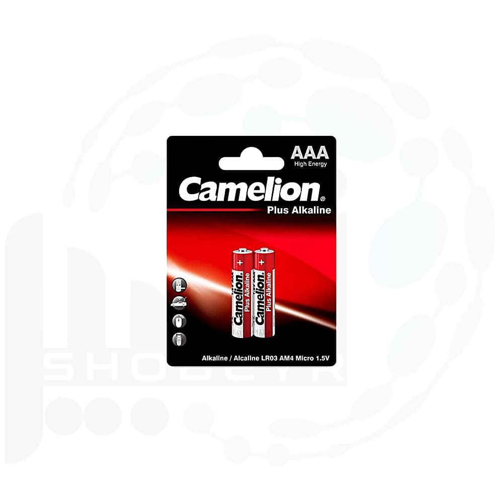 باتری نیم قلمی کملیون پلاس آلکالاین 2تایی Camelion Plus Alkaline LR03-BP2 — تصویر ۲