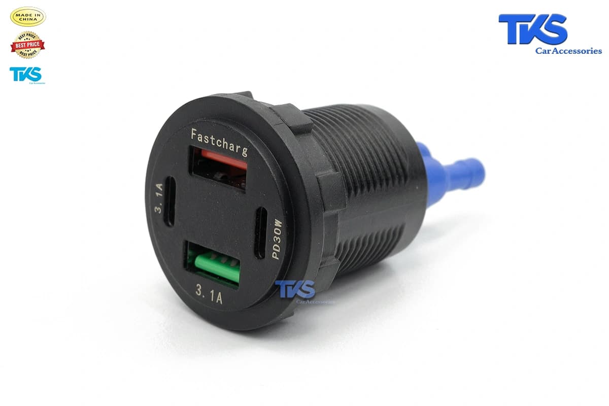 پورت USB توکار (TK-21) با نمایشگر ولتاژ — تصویر ۹