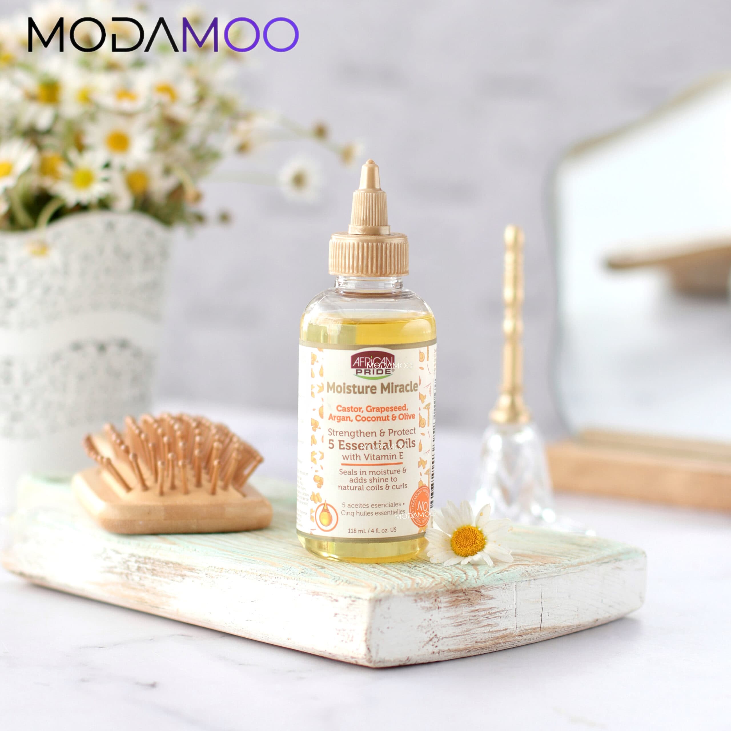 روغن مو درمانی ومراقبتی افریکن پراید (اصل) – African Pride Moisture Miracle 5 Essential Oils — تصویر ۴