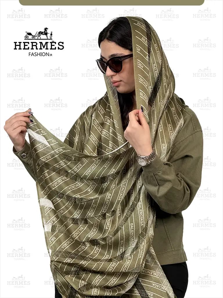 شال ابریشم میله‌ای بالنسیاگا (BALENCIAGA)