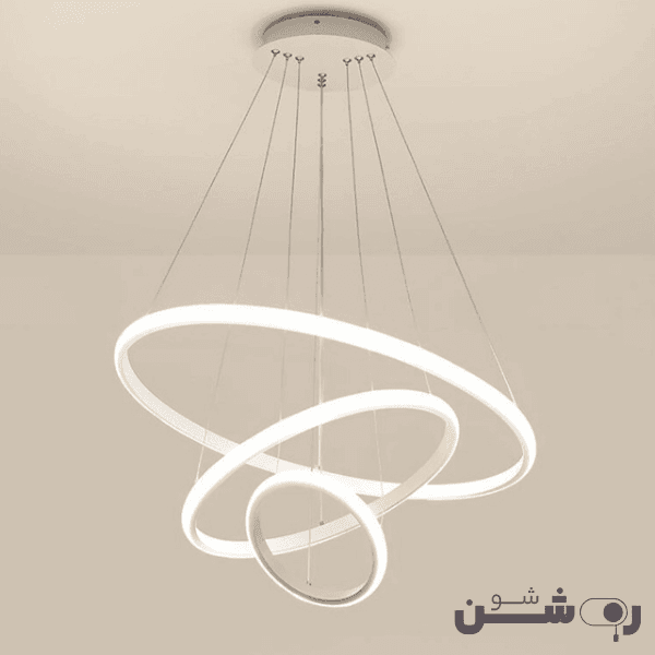 لوستر پلکسی سه حلقه سایز 80 ،60 ،40 سه حالته 120 وات ویمکس — تصویر ۴