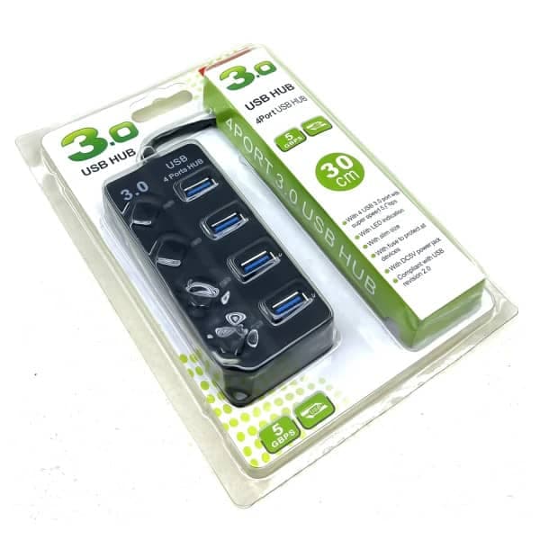 هاب ۴ پورت USB 3.0 کلید دار سرعت بالا (5Gbps) – کابل ۳۰ سانت — تصویر ۶