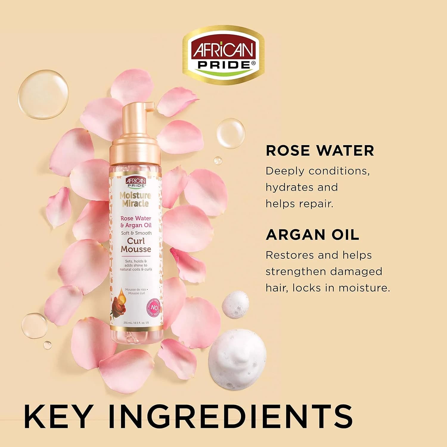 موس مو فر آفریکن پراید مدل Rose Water and Argan Oil — تصویر ۱۰