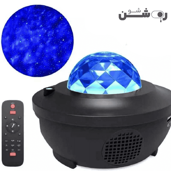 چراغ خواب کهکشانی بلوتوثی موزیکال لیزردار دارای دو اسپیکر اورجینال — تصویر ۸