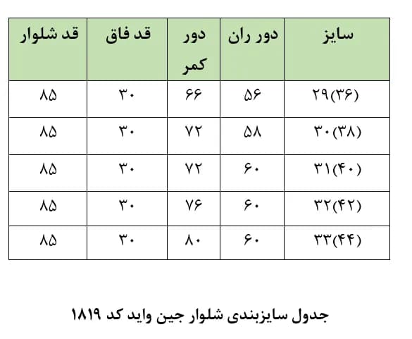 شلوار جین زنانه مدل واید لگ قذ 80 کد 1819 — تصویر ۴