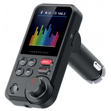 شارژر فندکی و پخش کننده بلوتوث پاورولوژی Powerology FM Transmitter Pro PCCSR003 توان ۱۸ وات — تصویر ۵
