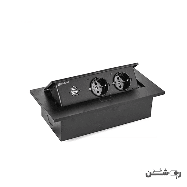 پریز توکار ملونی دو پریز دو USB کد 10017 — تصویر ۸