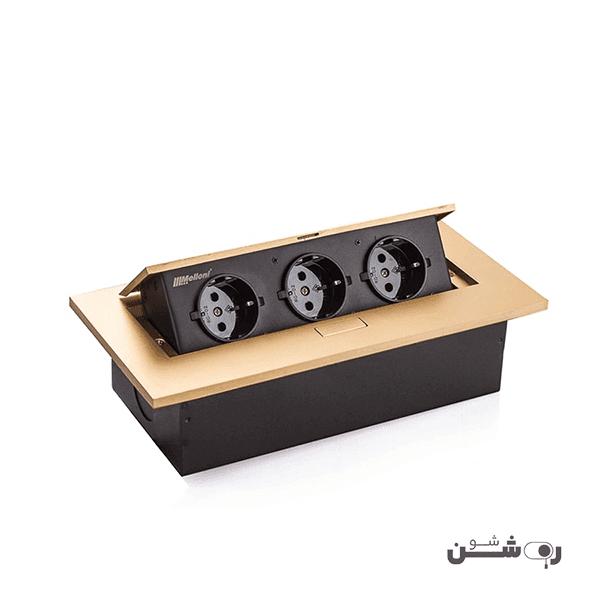 پریز توکار ملونی سه پریز کد 10016
