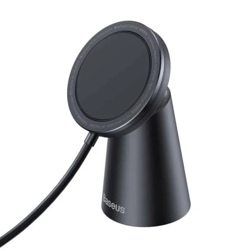 هولدر و شارژر وایرلس رومیزی بیسوس Baseus Simple Magnetic CCJJ000001 توان ۱۵ وات برای آیفون ۱۲ به بعد — تصویر ۴