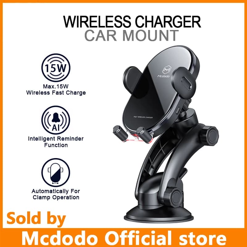هولدر و شارژر وایرلس چند کاره هوشمند مک دودو Mcdodo CH-7620 Intelligent Air Mount توان ۱۵ وات — تصویر ۴