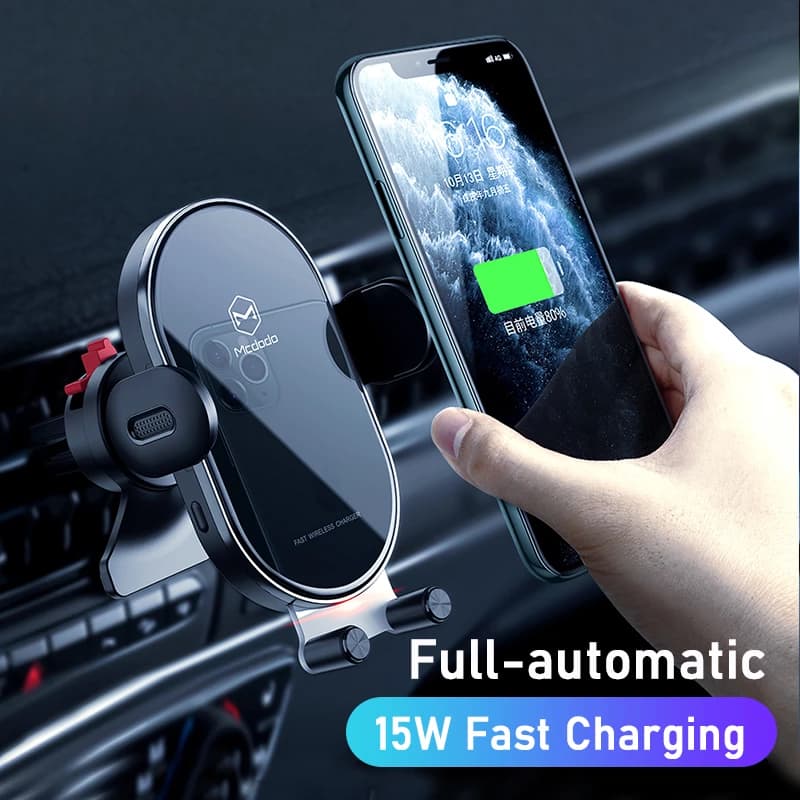 هولدر و شارژر وایرلس چند کاره هوشمند مک دودو Mcdodo CH-7620 Intelligent Air Mount توان ۱۵ وات — تصویر ۳