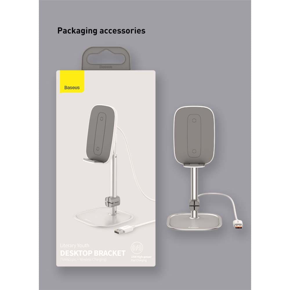 هولدر و پایه نگهدارنده رومیزی بیسوس Baseus literary youth desktop bracket SUWY-01 — تصویر ۴