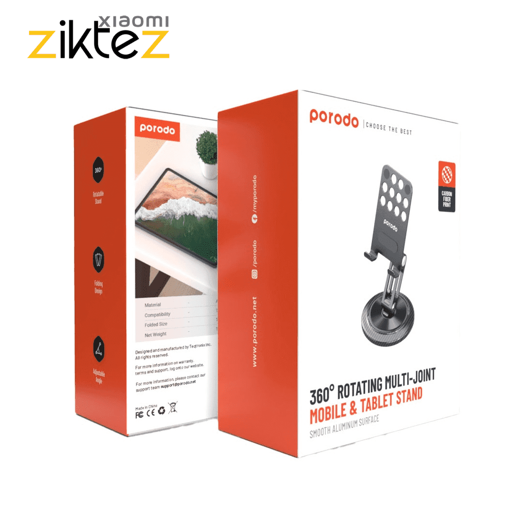 هولدر و پایه نگهدارنده رومیزی ۳۶۰ درجه پرودو Porodo PD-ACPS360 Phone Stand — تصویر ۱۱