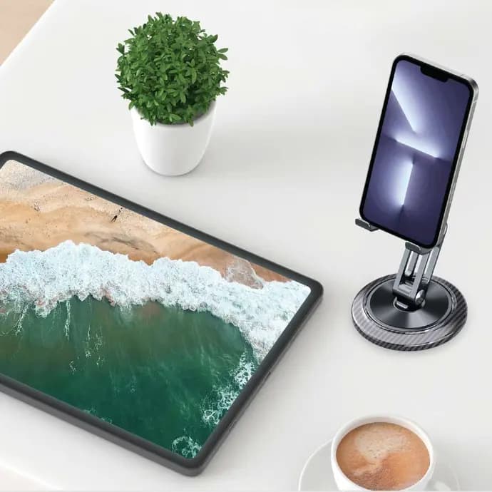 هولدر و پایه نگهدارنده رومیزی ۳۶۰ درجه پرودو Porodo PD-ACPS360 Phone Stand — تصویر ۲