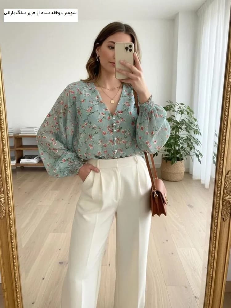 پارچه حریر سنگ بارانی — تصویر ۷
