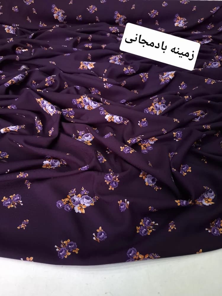 پارچه نخ کشمیر گاما بادمجانی — تصویر ۴