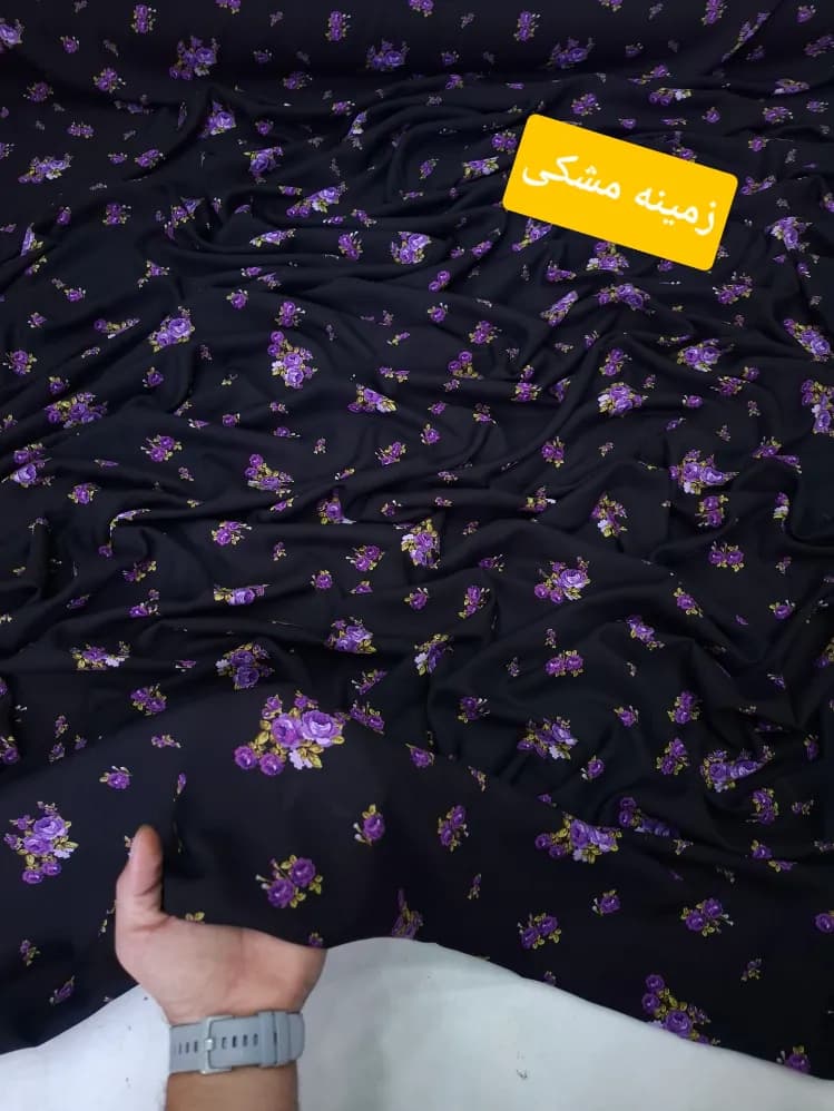پارچه نخ کشمیر گاما مشکی — تصویر ۳