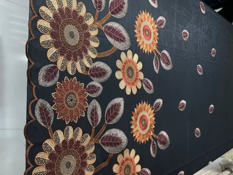 پارچه تور جدید زمینه مشکی — تصویر ۴