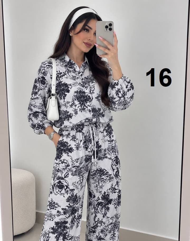 شومیز شلوار نخ کرهای (لنین ) 9600-03 — تصویر ۹