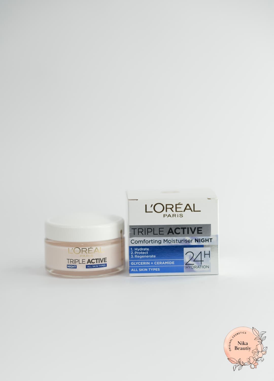 کرم آبرسان و احیاکننده شب Triple Active مناسب انواع پوست