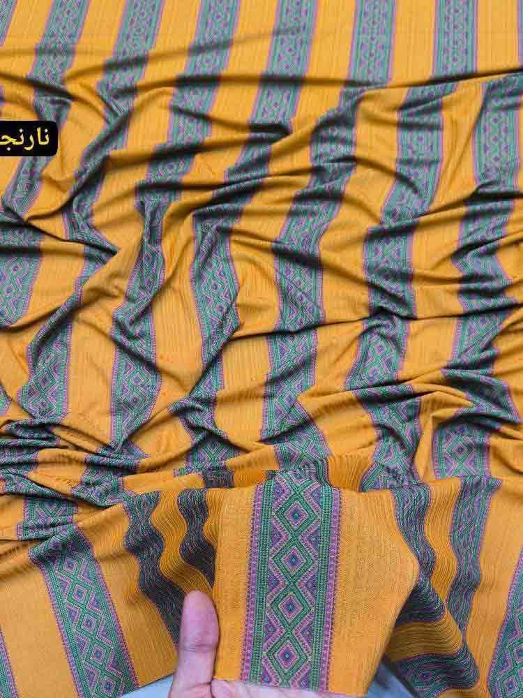 پارچه ریون گیاهی خلیجی نارنجی