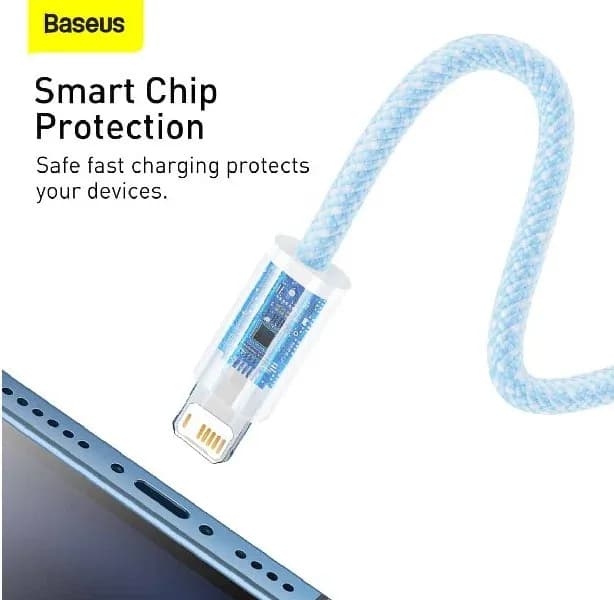 کابل لایتنینگ فست شارژ بیسوس Baseus Dynamic Series Cable CALD000402 طول ۱ متر توان ۲.۴ آمپر — تصویر ۴