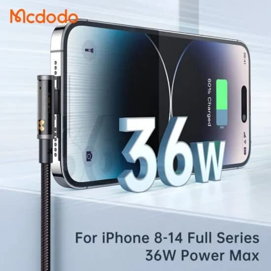 کابل لایتنینگ به Type C مک دودو Mcdodo CA-3390 توان ۳۶ وات طول ۱.۲ متر — تصویر ۴