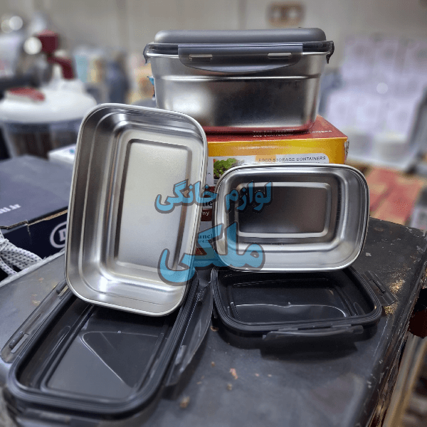 ظرف غذا استیل ۳ تیکه یونیک اصلی ضخیم — تصویر ۷