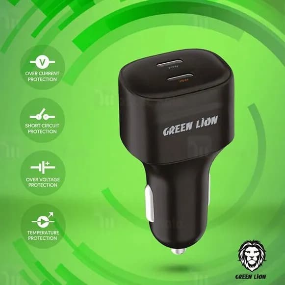 شارژر فندکی گرین لاین Green Lion توان ۴۵ وات — تصویر ۲