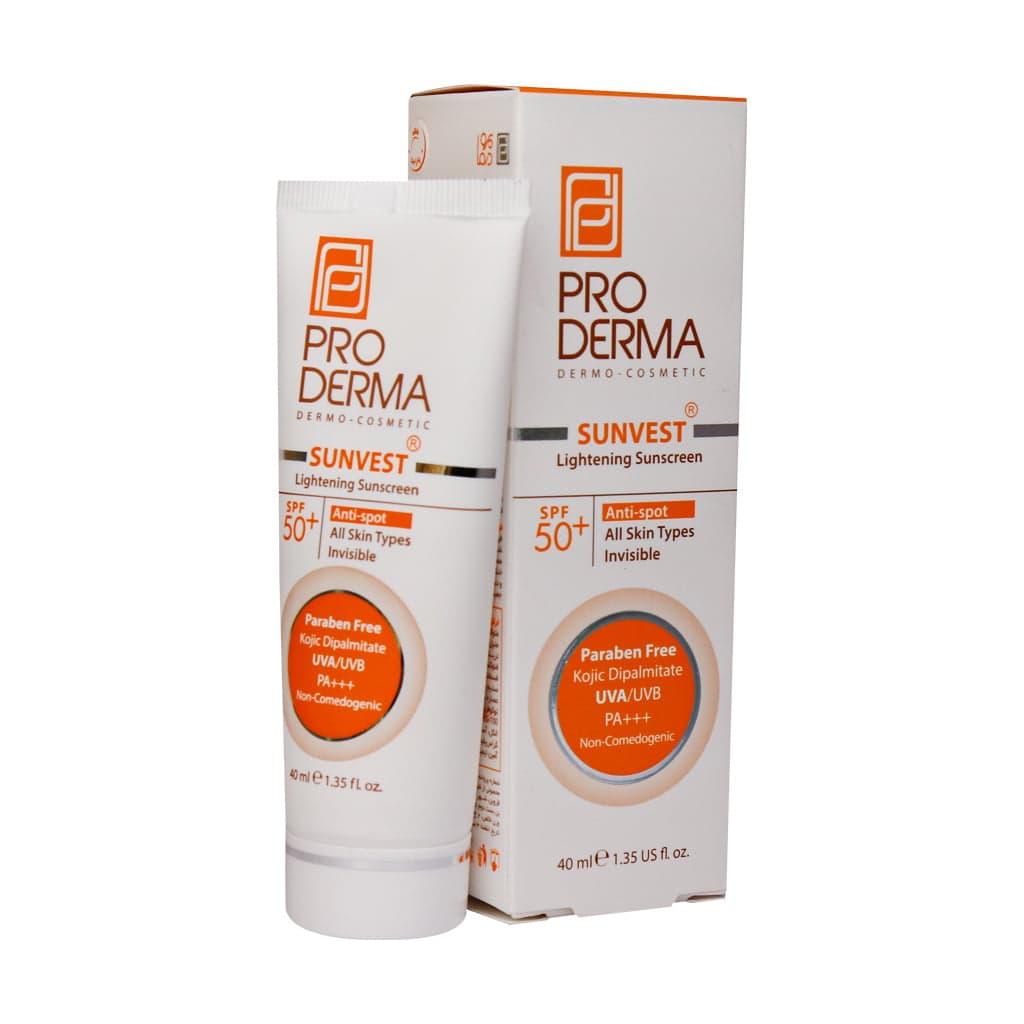 کرم ضد آفتاب و روشن کننده لک های پوست +SPF50 پرودرما 40 میلی لیتر — تصویر ۲